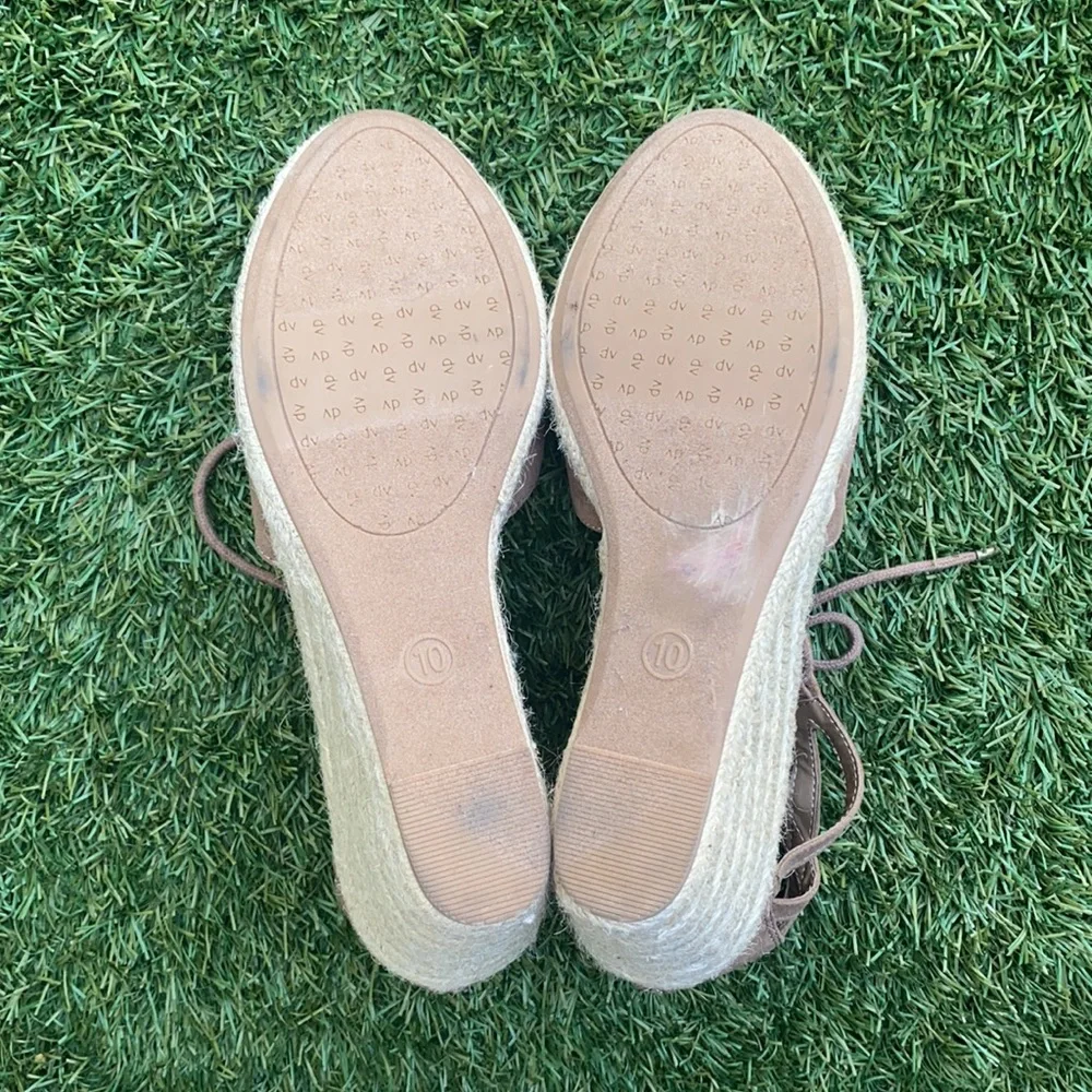 DV by Dolce Vita Taupe Espadrille Wedge